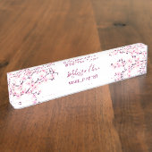 Porte-nom Pour Bureau Fleurs de cerisier (Taille)