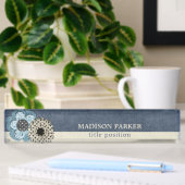 Porte-nom Pour Bureau Fleurs de lin
