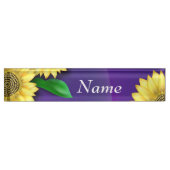 Porte-nom Pour Bureau Fleurs de soleil (Devant)