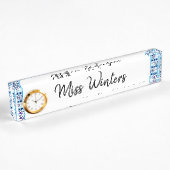 Porte-nom Pour Bureau Fleurs d'hiver