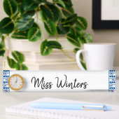 Porte-nom Pour Bureau Fleurs d'hiver