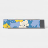 Porte-nom Pour Bureau Fleurs et feuilles d'hibiscus (Devant)