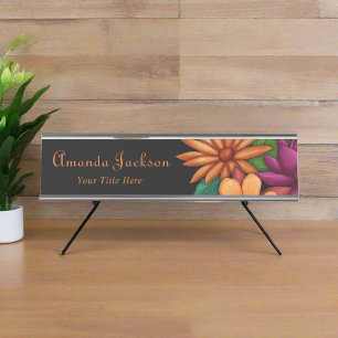 Porte-nom Pour Bureau Fleurs Fleurs Fleurs Fleurs Fleurs Fleurs Fleurs F