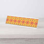 Porte-nom Pour Bureau Fleurs psychédéliques (Devant)