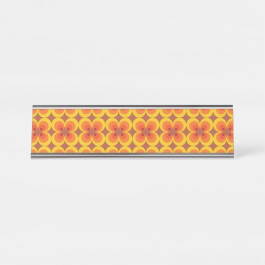Porte-nom Pour Bureau Fleurs psychédéliques (Devant)