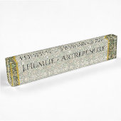 Porte-nom Pour Bureau Floraison celtique