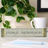 Porte-nom Pour Bureau Floraison celtique