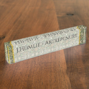 Porte-nom Pour Bureau Floraison celtique