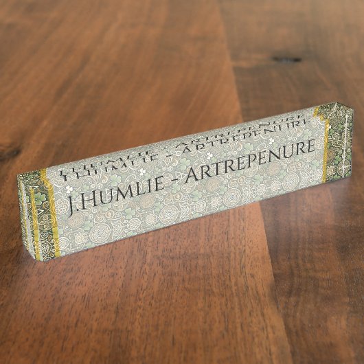 Porte-nom Pour Bureau Floraison celtique (Taille)