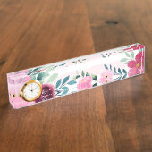 Porte-nom Pour Bureau Floral (Taille)