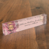 Floral monogrammed luxe vintage glam poussiéreux r