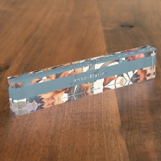 Porte-nom Pour Bureau Floral rustique vintage élégant élégant