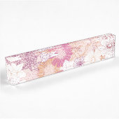 Porte-nom Pour Bureau Floral sans joint