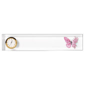 Porte-nom Pour Bureau Flower Butterfly (Devant)