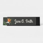 Porte-nom Pour Bureau Flower tropical orange paradise (Devant)