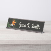 Porte-nom Pour Bureau Flower tropical orange paradise (Devant)