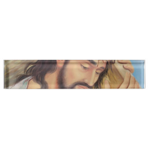 Porte-nom Pour Bureau Foi chrétienne Jésus Christ