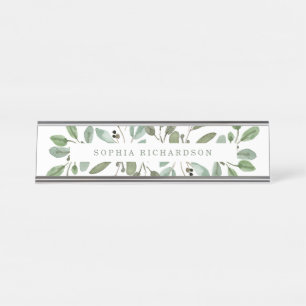 Porte-nom Pour Bureau Foliage minimaliste