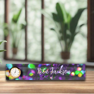 Porte-nom Pour Bureau Foncé pourpre foncé