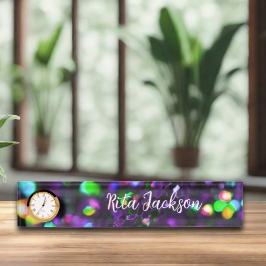 Porte-nom Pour Bureau Foncé pourpre foncé