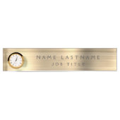Porte-nom Pour Bureau Fond d'or | Executive professionnel de luxe (Devant)