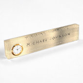 Porte-nom Pour Bureau Fond d'or | Executive professionnel de luxe