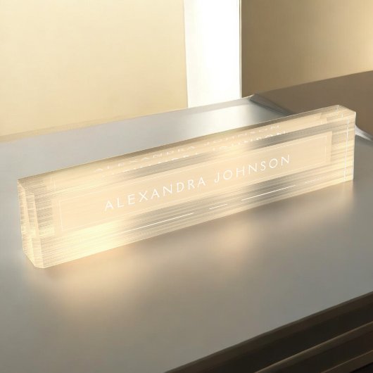 Porte-nom Pour Bureau Fond d'or | Luxe Professional Modern