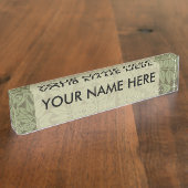 Porte-nom Pour Bureau Fonds d'écran Feuille de la succursale William Mor (Taille)