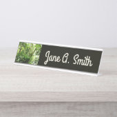 Porte-nom Pour Bureau Forêt de pluie dominicaine I Nature verte tropical (Devant)