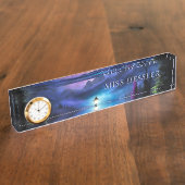 Porte-nom Pour Bureau Forêt enchantée (Taille)