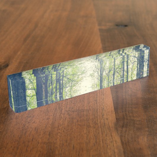 Porte-nom Pour Bureau Forêt mystique (Taille)