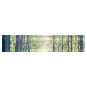 Porte-nom Pour Bureau Forêt mystique