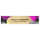 Porte-nom Pour Bureau Formes biologiques Abstraites mode motif imprimé (Devant)