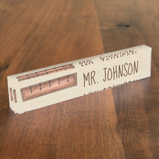 Porte-nom Pour Bureau Fournitures de l'école de maître en bois Enseignan (Taille)