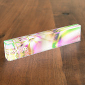 Porte-nom Pour Bureau fractale florale (Taille)