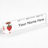 Porte-nom Pour Bureau Fraise