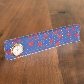 Porte-nom Pour Bureau fraises avec points (Taille)