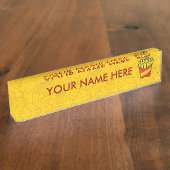 Porte-nom Pour Bureau Fries françaises (Taille)