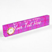 Porte-nom Pour Bureau Fuchsia Union Jack