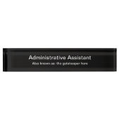 Porte-nom Pour Bureau Funny Assistant administratif (Devant)