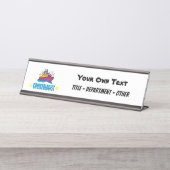 Porte-nom Pour Bureau Funny Cruise Ship (Devant)