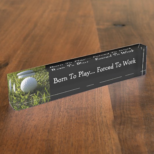 Porte-nom Pour Bureau Funny Executive Office Golf Thème (Taille)