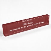 Porte-nom Pour Bureau Funny Office Manager