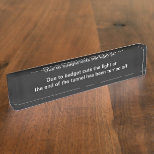 Porte-nom Pour Bureau Funny Sarcastic Humour Office