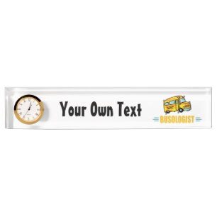 Porte-nom Pour Bureau Funny School Bus