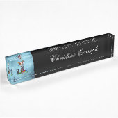 Porte-nom Pour Bureau Funny sugar skeleton cat