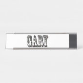 Porte-nom Pour Bureau Gary Mens Nom Logo, (Devant)