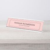 Porte-nom Pour Bureau Geo Chic | Personnalisé (Devant)