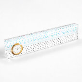 Porte-nom Pour Bureau Geometrics bleu