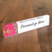 Porte-nom Pour Bureau Gerbera Daisy (Taille)